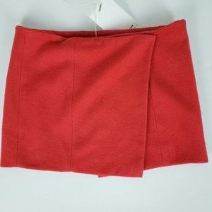 Ji Oh Red Wrap Mini Skirt